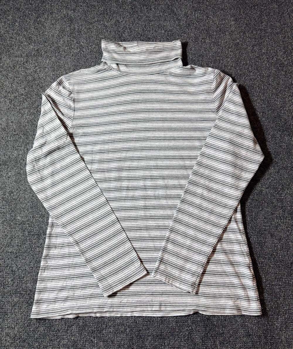 Sonoma Life + Style Stripe Turtleneck Long Sleeve Top, M